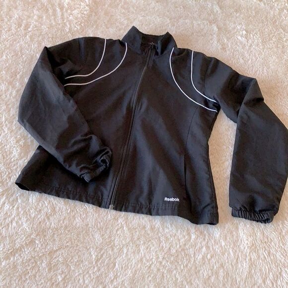 Reebok black and white fitted jacket woman’s size medium - Picture 5 of 16